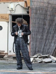 画像12: el conductorH(コンダクター) WIRE CHECK WIDE TROUSERS PD24SP01 (12)