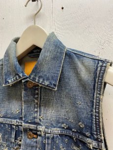 画像2: SUGARHILL(シュガーヒル)CRASHED MODERN DENIM VEST 2441000423  (2)