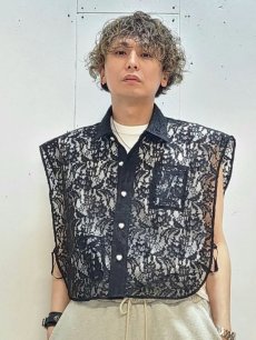 画像11: ★SALE50％0FF★el conductorH(コンダクター) SLEEVELESS CROPPED FLOWER LACE SHIRT PD24SS01 (11)