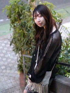 画像19: el conductorH(コンダクター) COTTON LACEUP LONG SLEEVE MESH TOP PD24SC03(BLK) (19)