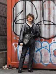 画像6: el conductorH(コンダクター) COTTON LACEUP LONG SLEEVE MESH TOP PD24SC03(BLK) (6)