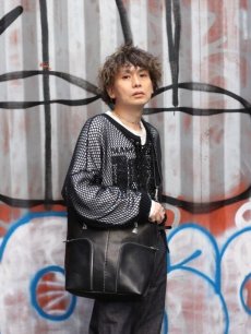 画像7: el conductorH(コンダクター) COTTON LACEUP LONG SLEEVE MESH TOP PD24SC03(BLK) (7)