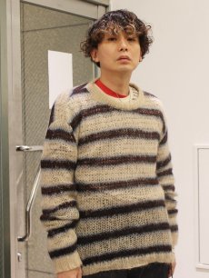 画像5: SUGARHILL(シュガーヒル) MOHAIR STRIPE PULLOVER 2411300603(WINE) (5)