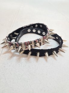 画像1: el conductorH(コンダクター) MIXED TWEED PUNK SPIKES CHOKER PD24AAC01 (1)