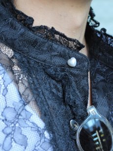 画像7: el conductorH(コンダクター) FLOWER LACE FRILL SHIRT PD24AS02 (7)