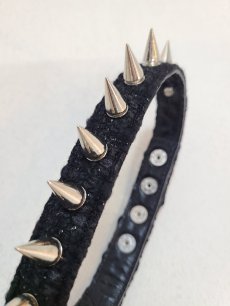 画像2: el conductorH(コンダクター) MIXED TWEED PUNK SPIKES CHOKER PD24AAC01 (2)