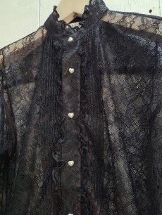 画像4: el conductorH(コンダクター) FLOWER LACE FRILL SHIRT PD24AS02 (4)