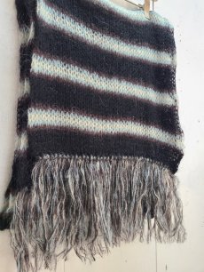 画像3: SUGARHILL(シュガーヒル) MOHAIR STRIPE MUFFLER 2411300604(MNT) (3)