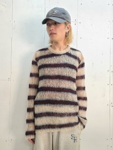 画像4: SUGARHILL(シュガーヒル) MOHAIR STRIPE PULLOVER 2411300603(WINE) (4)