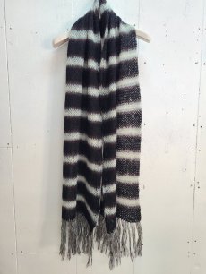 画像2: SUGARHILL(シュガーヒル) MOHAIR STRIPE MUFFLER 2411300604(MNT) (2)