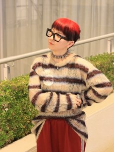 画像11: SUGARHILL(シュガーヒル) MOHAIR STRIPE PULLOVER 2411300603(WINE) (11)