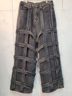 画像1: SUGARHILL(シュガーヒル) CAGED DENIM PANTS 2411300402 (1)