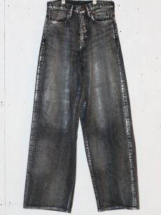 画像2: SUGARHILL(シュガーヒル) FOILED DENIM TROUSERS WIDE CUT 2411300410 (BLK) (2)