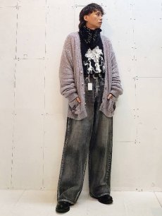 画像16: SUGARHILL(シュガーヒル) FOILED DENIM TROUSERS WIDE CUT 2411300410 (BLK) (16)