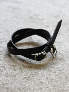 画像1: HIDAKA(ヒダカ) W BUCKLE BELT HDK-BT04 (BLK) (1)