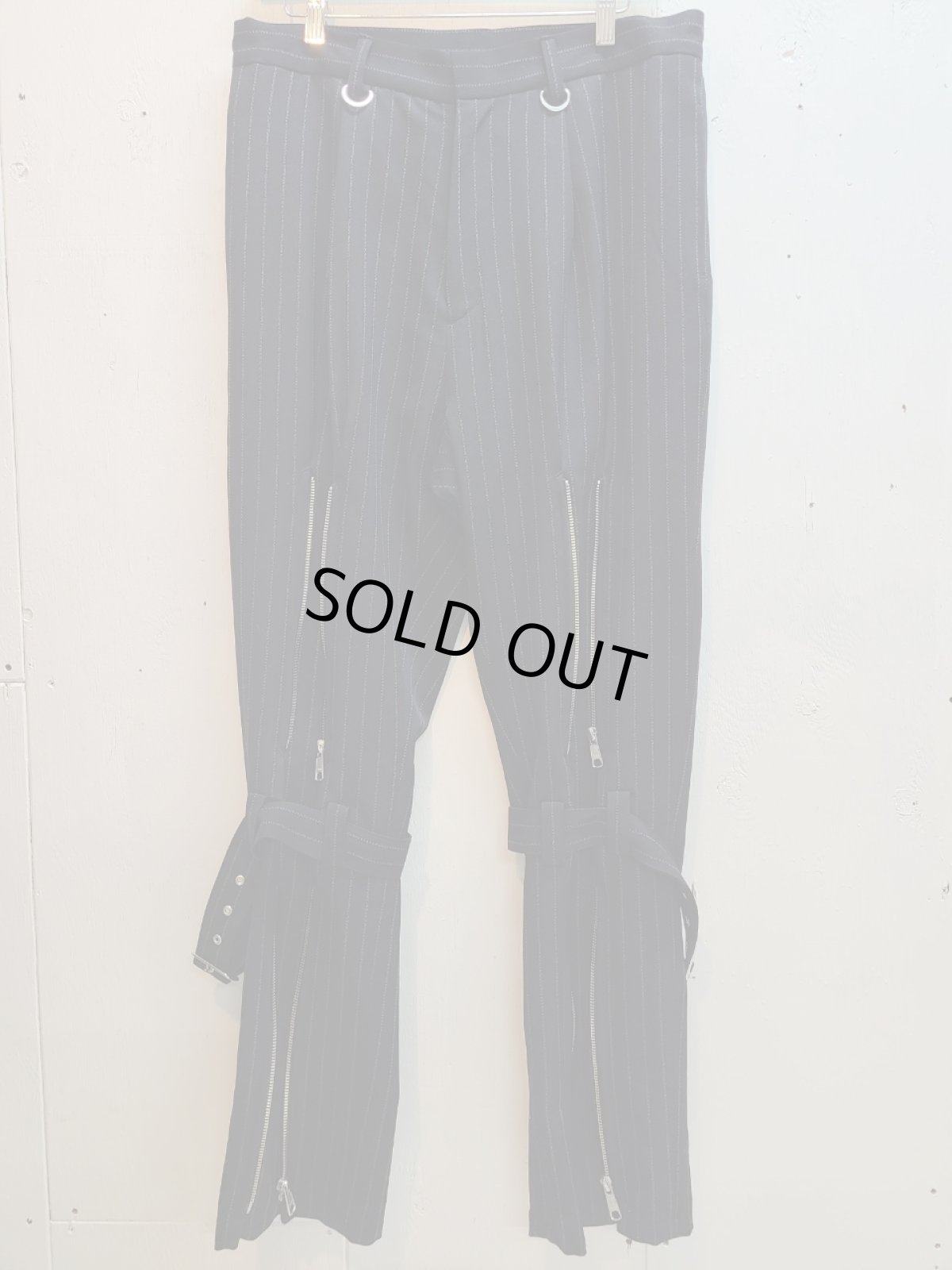 画像1: el conductorH(コンダクター) WOOL FRONT ZIP BONDAGE TROUSERS PD25SP07 (1)