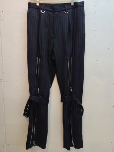 画像1: el conductorH(コンダクター) WOOL FRONT ZIP BONDAGE TROUSERS PD25SP07 (1)