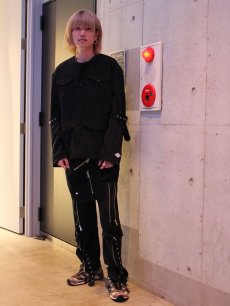 画像9: el conductorH(コンダクター) WOOL FRONT ZIP BONDAGE TROUSERS PD25SP07 (9)