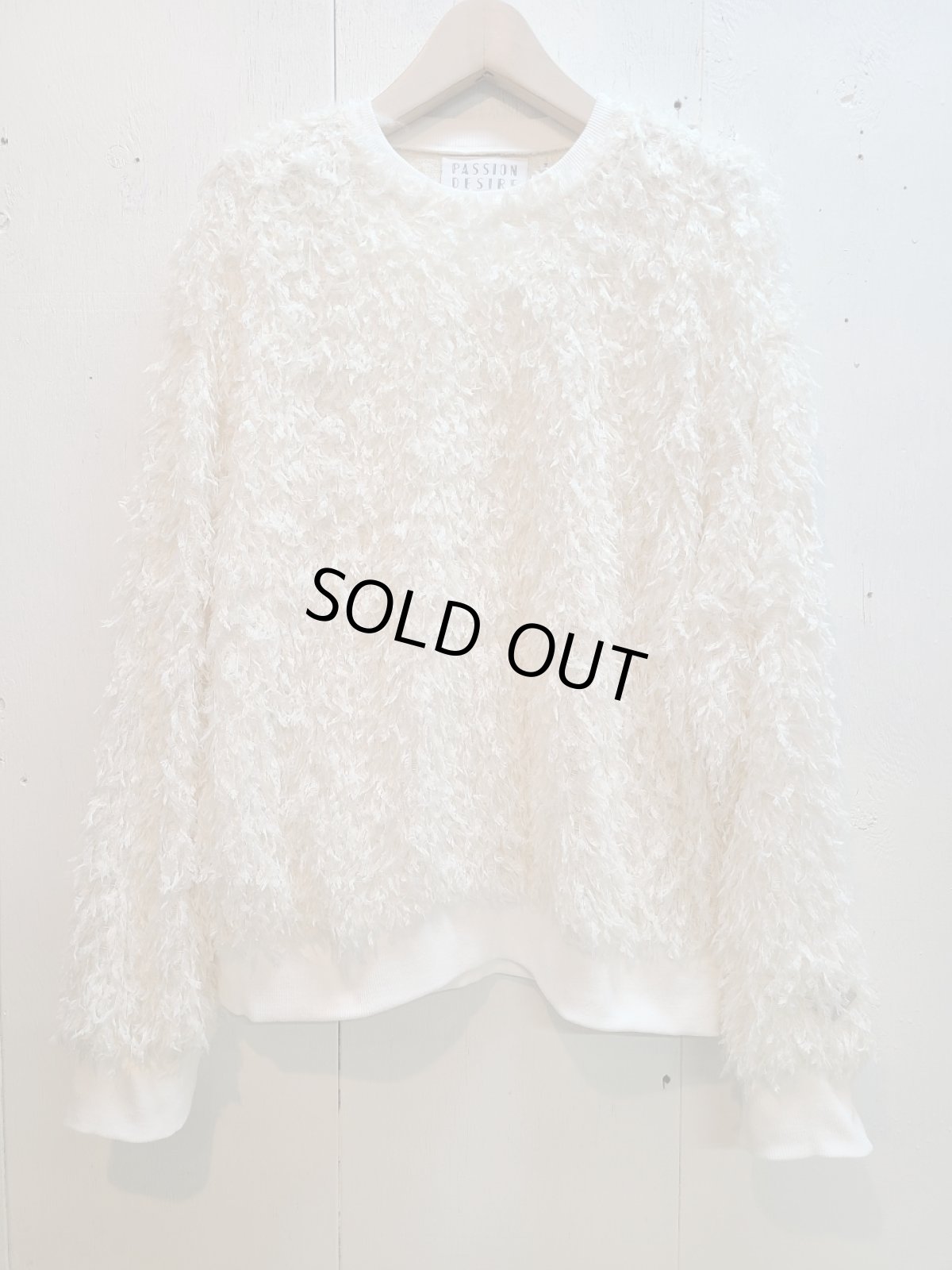画像1: el conductorH(コンダクター) FEATHER KNIT CREWNECK SWEATER PD25SC04 (WHT) (1)