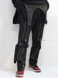 画像7: el conductorH(コンダクター) WOOL FRONT ZIP BONDAGE TROUSERS PD25SP07 (7)