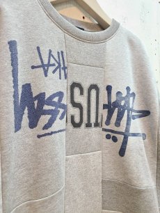 画像2: Takaya Hioki (タカヤヒオキ) OLD STUSSY REMAKE TRAINER"FRONT"GRY(B) (2)