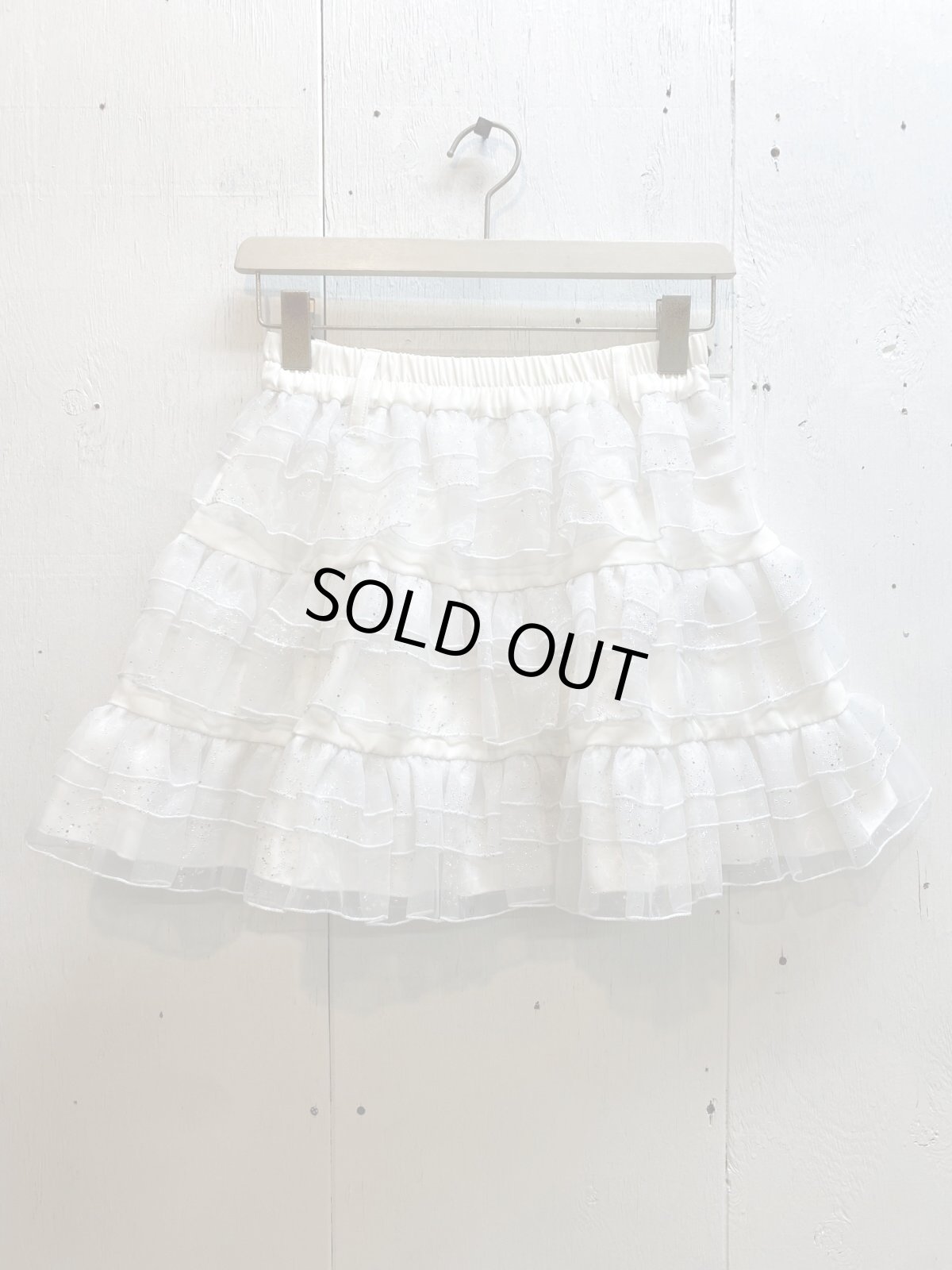 画像1: el conductorH(コンダクター) HOLOGRAM ORGANDIE TIERED MINI SKIRT PD25SW01 (1)