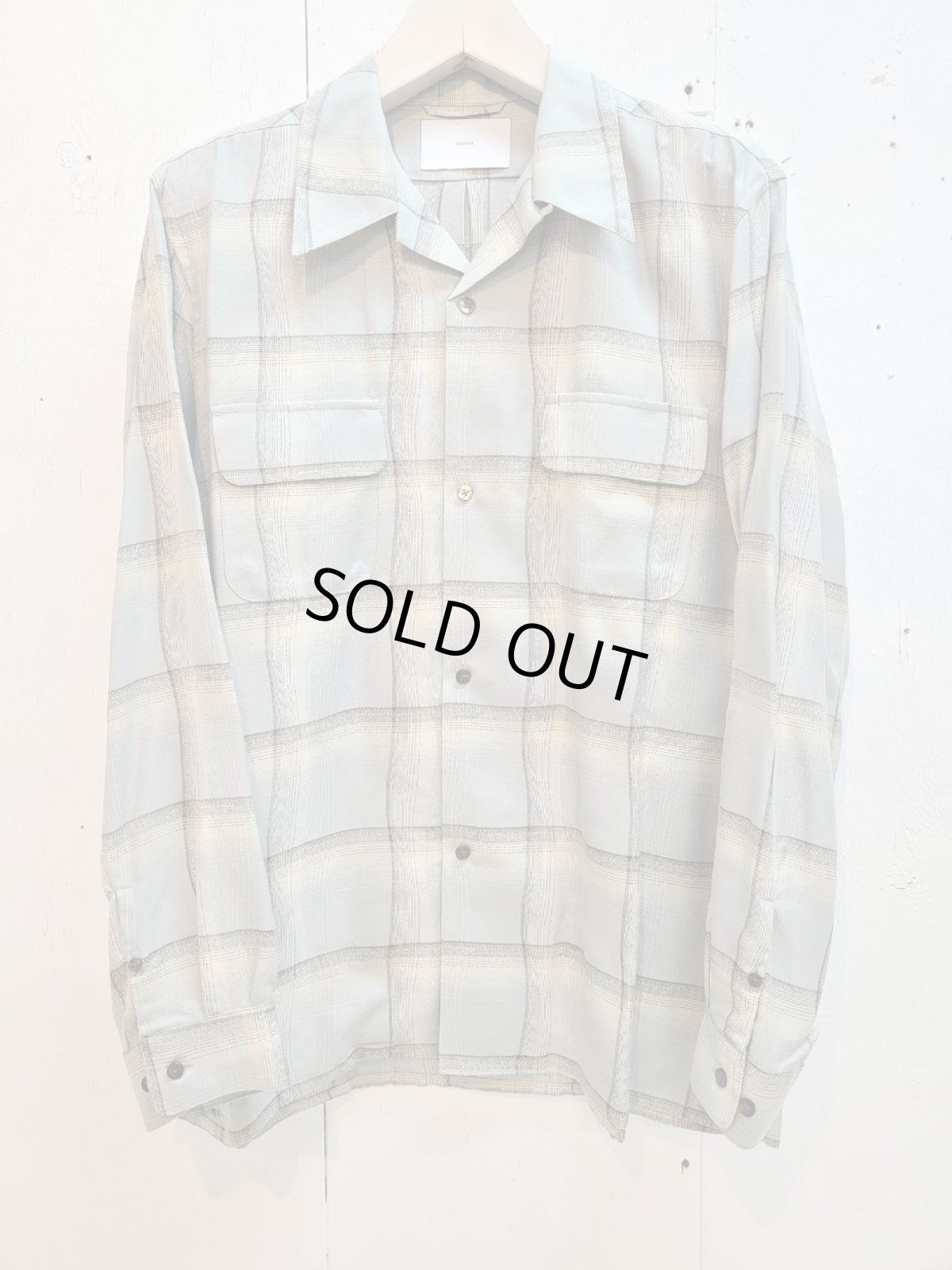 画像1: SUGARHILL(シュガーヒル) OMBRE PLAID OPEN COLLAR SHIRTS 2541000501(S.S.BLU) (1)