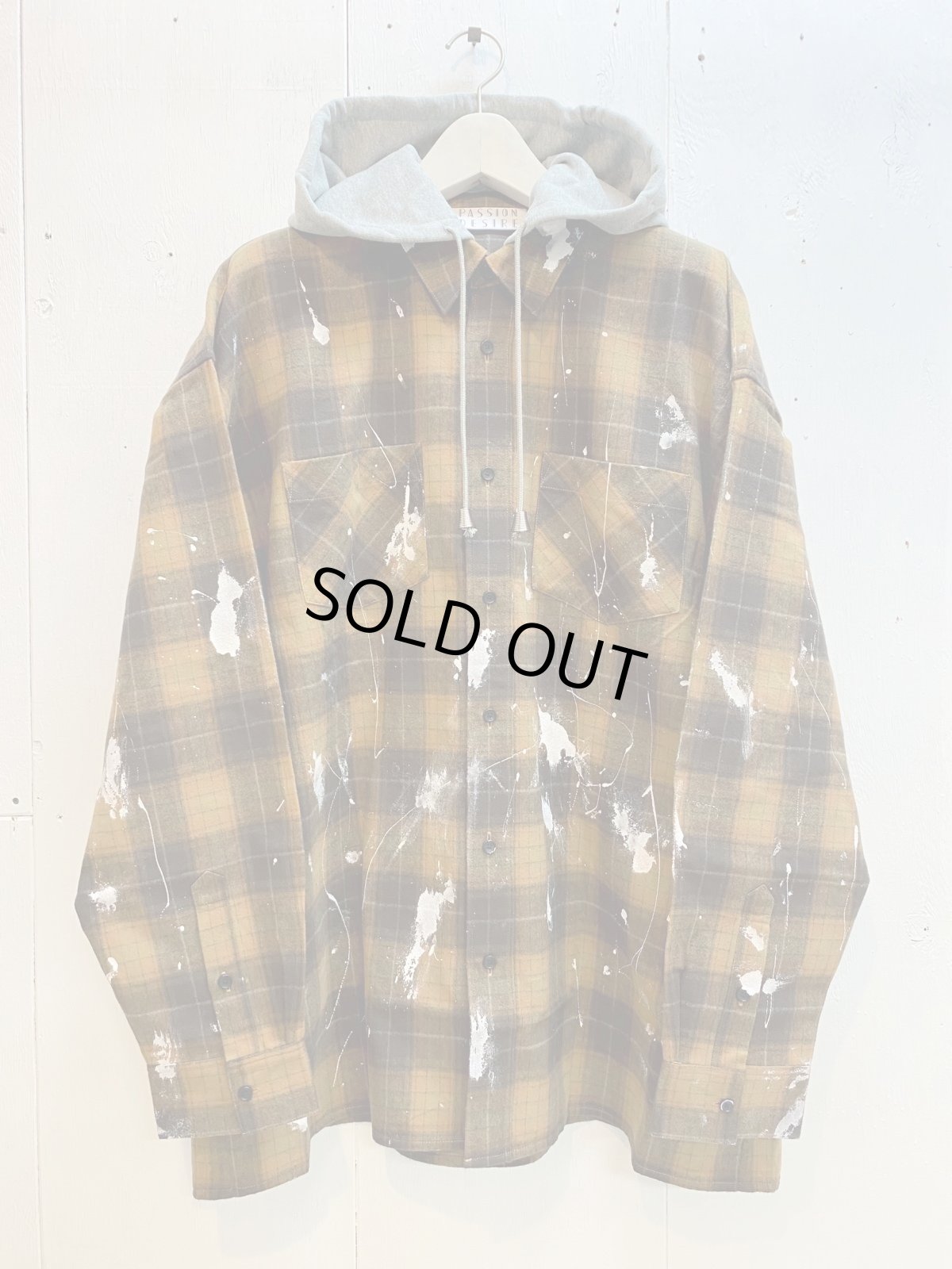 画像1: el conductorH(コンダクター) TEENAGE HOODED FLANNEL SHIRT PD25SS02 (1)