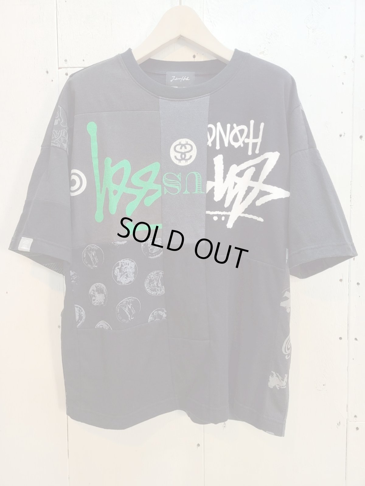 画像1: Takaya Hioki (タカヤヒオキ) OLD STUSSY REMAKE S/S  "REBEL ELEMENTS EXCLUSIVE" (BLK)C (1)