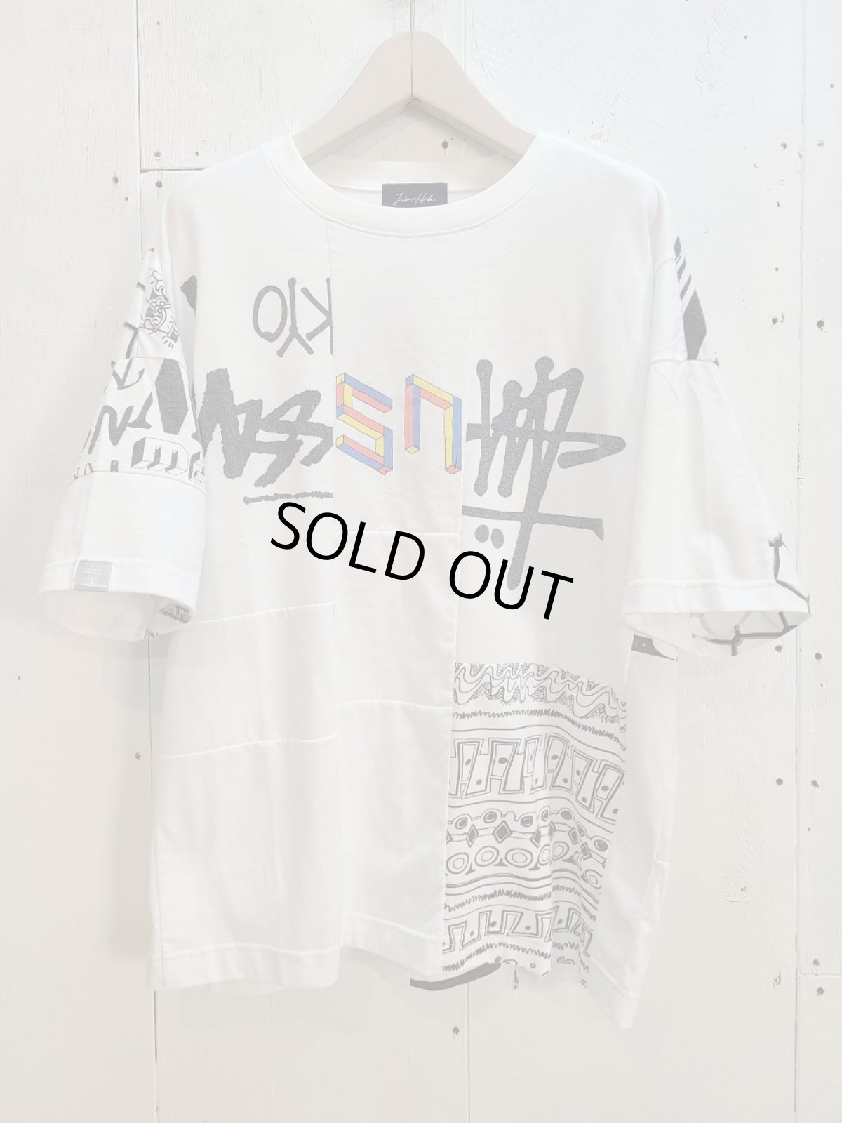 画像1: Takaya Hioki (タカヤヒオキ) OLD STUSSY REMAKE S/S  "REBEL ELEMENTS EXCLUSIVE" (WHT)B (1)