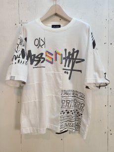 画像1: Takaya Hioki (タカヤヒオキ) OLD STUSSY REMAKE S/S  "REBEL ELEMENTS EXCLUSIVE" (WHT)B (1)