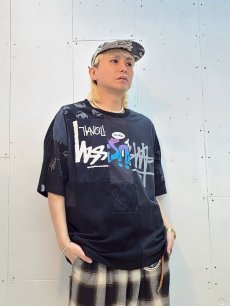 画像5: Takaya Hioki (タカヤヒオキ) OLD STUSSY REMAKE S/S  "REBEL ELEMENTS EXCLUSIVE" (BLK)B (5)