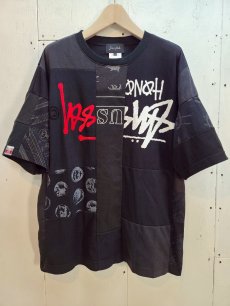 画像1: Takaya Hioki (タカヤヒオキ) OLD STUSSY REMAKE S/S  "REBEL ELEMENTS EXCLUSIVE" (BLK)F (1)