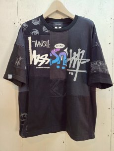 画像1: Takaya Hioki (タカヤヒオキ) OLD STUSSY REMAKE S/S  "REBEL ELEMENTS EXCLUSIVE" (BLK)B (1)