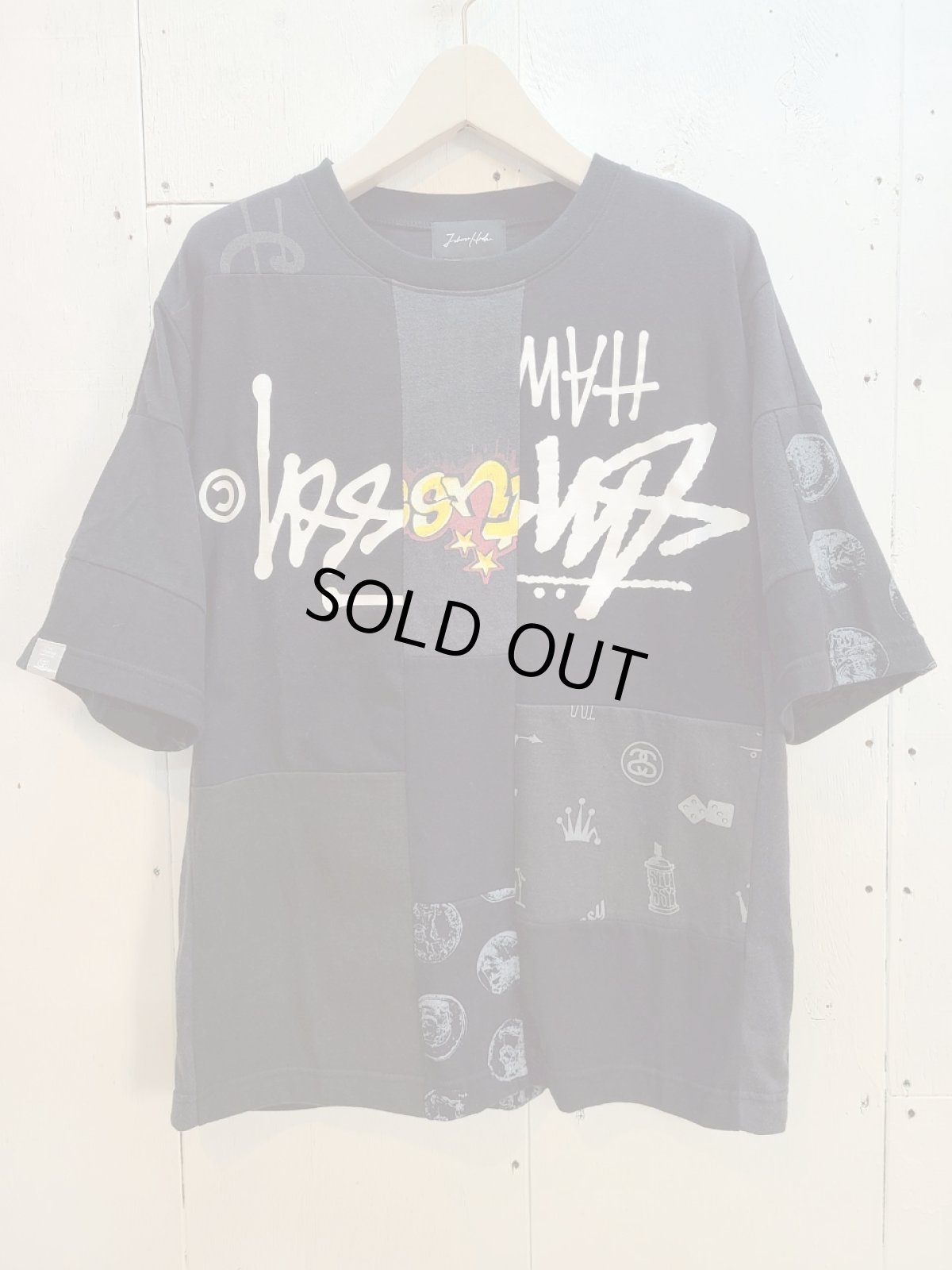 画像1: Takaya Hioki (タカヤヒオキ) OLD STUSSY REMAKE S/S  "REBEL ELEMENTS EXCLUSIVE" (BLK)D (1)