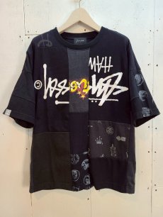 画像1: Takaya Hioki (タカヤヒオキ) OLD STUSSY REMAKE S/S  "REBEL ELEMENTS EXCLUSIVE" (BLK)D (1)
