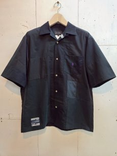 画像1: Takaya Hioki (タカヤヒオキ) POLO REMAKE OPEN COLLAR SHIRT (C) (1)