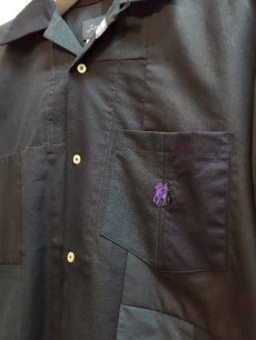 画像2: Takaya Hioki (タカヤヒオキ) POLO REMAKE OPEN COLLAR SHIRT (C) (2)