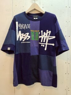 画像1: Takaya Hioki (タカヤヒオキ) OLD STUSSY REMAKE S/S REBEL ELEMENTS EXCLUSIVE"FRONT PRINT"(NVY) (1)