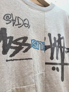 画像2: Takaya Hioki (タカヤヒオキ) OLD STUSSY REMAKE S/S REBEL ELEMENTS EXCLUSIVE"FRONT PRINT"(GRY)C (2)