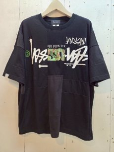 画像1: Takaya Hioki (タカヤヒオキ) OLD STUSSY REMAKE S/S REBEL ELEMENTS EXCLUSIVE"FRONT PRINT"(BLK)D (1)