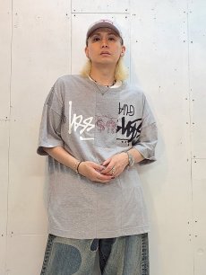 画像4: Takaya Hioki (タカヤヒオキ) OLD STUSSY REMAKE S/S REBEL ELEMENTS EXCLUSIVE"FRONT PRINT"(GRY)B (4)
