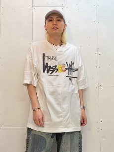 画像4: Takaya Hioki (タカヤヒオキ) OLD STUSSY REMAKE S/S REBEL ELEMENTS EXCLUSIVE"FRONT PRINT"(WHT)C (4)