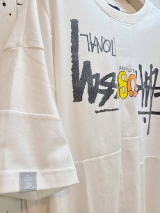 画像2: Takaya Hioki (タカヤヒオキ) OLD STUSSY REMAKE S/S REBEL ELEMENTS EXCLUSIVE"FRONT PRINT"(WHT)C (2)