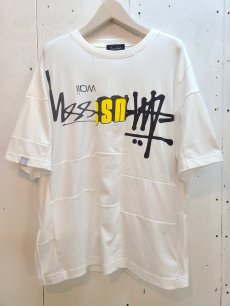 画像1: Takaya Hioki (タカヤヒオキ) OLD STUSSY REMAKE S/S REBEL ELEMENTS EXCLUSIVE"FRONT PRINT"(WHT)B (1)