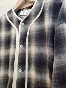 画像2: el conductorH(コンダクター) CHECK FLANNEL BASEBALL SHIRT PD25MS01 (2)