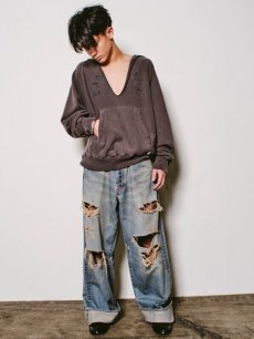 画像10: SUGARHILL(シュガーヒル) DAMAGED MODERN DENIM PANTS WIDE CUT 25880409 (10)
