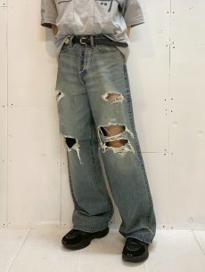 画像8: SUGARHILL(シュガーヒル) DAMAGED MODERN DENIM PANTS WIDE CUT 25880409 (8)
