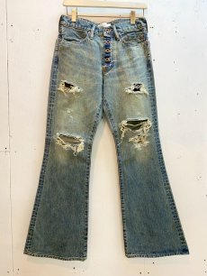 画像1: SUGARHILL(シュガーヒル) DAMAGED MODERN DENIM PANTS FLARED CUT 25880411 (1)