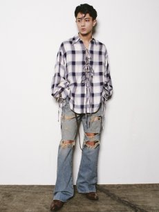 画像18: SUGARHILL(シュガーヒル) DAMAGED MODERN DENIM PANTS FLARED CUT 25880411 (18)